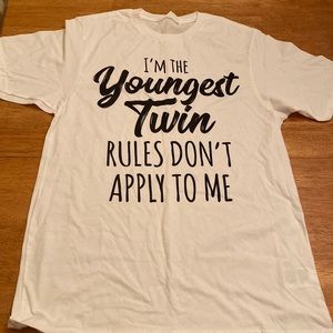 NEW shirt sleeve  Youngest Twin cotton tee very nice size small